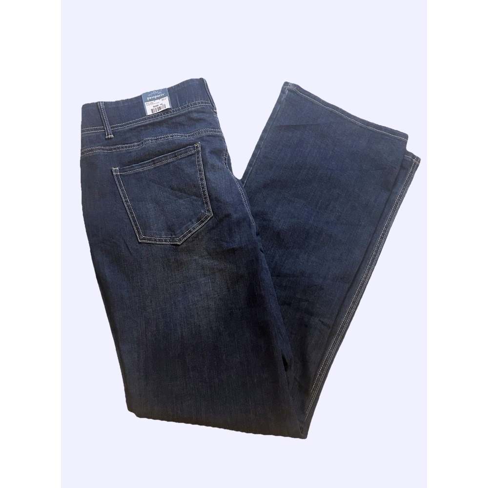 Passports NEW Women's Jeans Blue NWT Size 14  Denim (34X32) NWT Elastic Waist